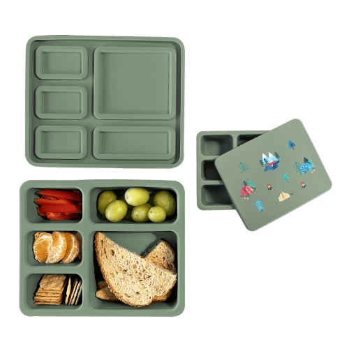 Silicone Bento Box Camper Sage Green for Toddlers and Kids | Austin Baby Co – Austin Baby Collection