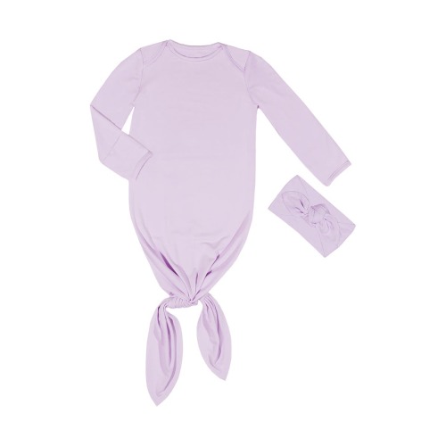 Gown & Head Wrap, 0-3M