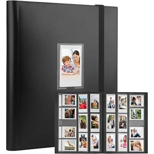 Veicevol 560 Pockets Photo Album for Fujifilm Instax Mini Camera, Album for Polaroid Photo, Photo Album for Fujifilm Instax Mini 12 11 9 40 90 8 Evo LiPlay Instant Camera, 2x3 Photo Album (Black)
