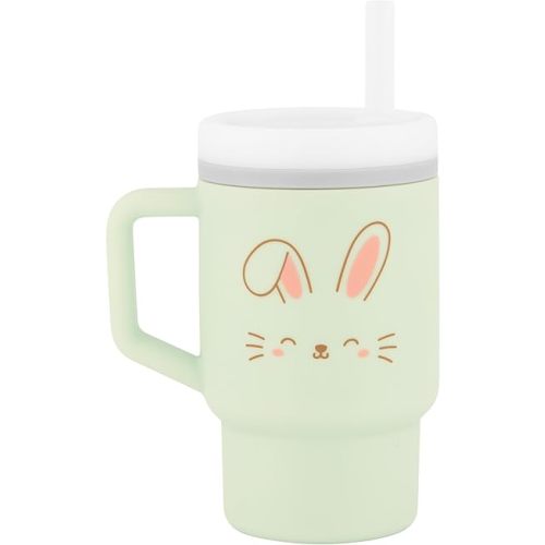 Infantino My 1st Tumbler – Adorable Miniature Tumbler with Leak-Resistant Straw and Toddler-Friendly Handle, Encourages Hydration, Easy to Clean, 9 fl. oz, Bunny