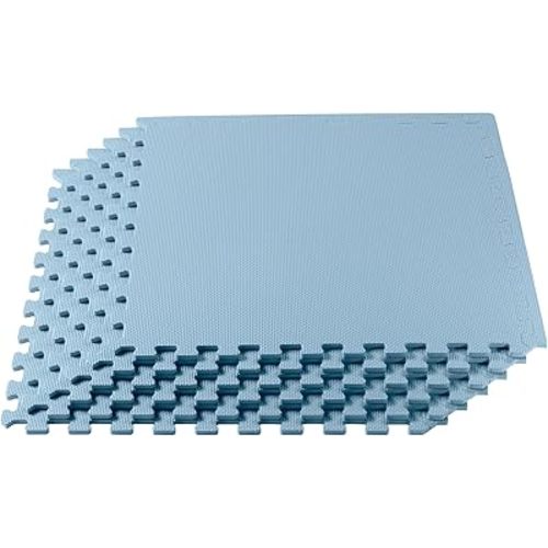 We Sell Mats 1/2-inch Multi-Purpose, Sky Blue, 24 Sq Ft (6 Tiles)