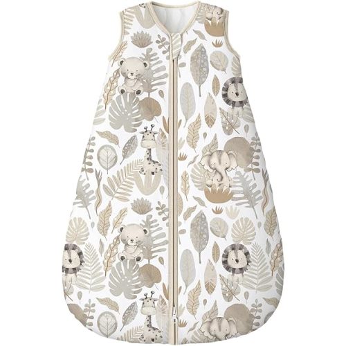 Yoofoss Baby Sleep Sack 6-12 Months, 1.5 Tog Baby Wearable Blanket with 2-Way Zipper, 100% Cotton Organic Fabric Winter Infant Sleeping Sack, Warm Soft Comfy