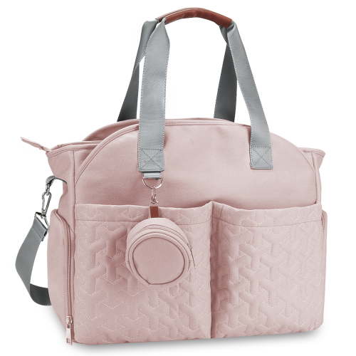 Mummy Bag Breast Pump Tote Multiple Pocket Diaper Organizer, Pink