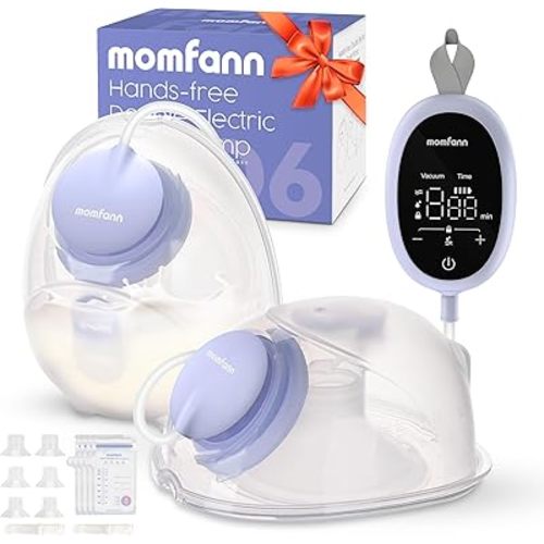 Hands-Free Breast Pump, Hidden Wearable Breastfeeding Pump with 3 Modes 9 Levels, Comfort and Sealing 15/17/21/25 Flange, Ultra-Quiet Electric Breast Pump Effiently and Portable