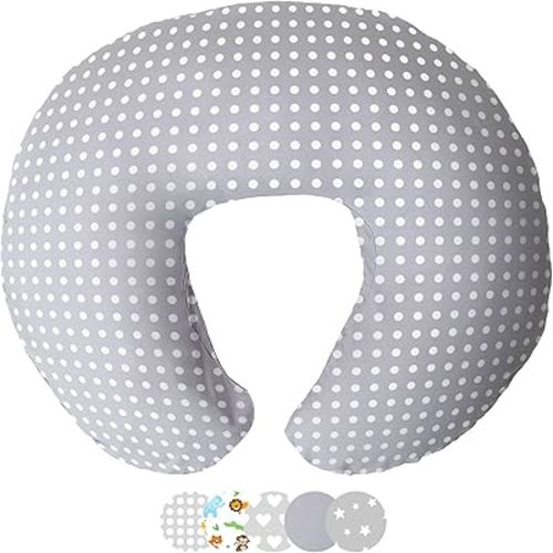 Niimo Nursing Pillow - 100% Cotton Breastfeeding Pillow Cover, Ergonomic Nursing Pillows for Breastfeeding, Machine-Washable Baby Pillow, Breastfeeding Pillows & Breastfeeding Essentials