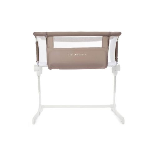 Baby Delight Beside Me Dreamer Bassinet & Bedside Sleeper - Organic Mocha: Adjustable Height, Folds for Easy Transport, Foam Fill, Steel Frame