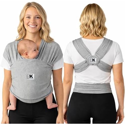 Original Baby K'tan Baby Carrier: #1 Easy Pre-Wrapped, Soft, Slip-On, No Rings, No Buckles | 5 in 1 Baby Sling Gift | The Best Hands Free Infant Wrap for Newborn to Toddler up to 35lb | Heather Grey