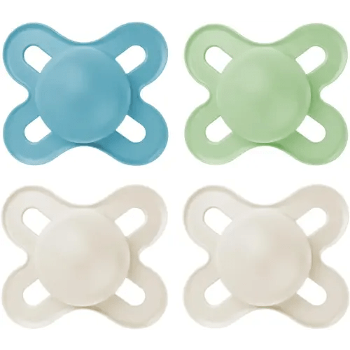 MAM Original Start Matte Newborn Baby Pacifier, Best Pacifier for Breastfed Babies, Boy, 0-3 Months (Pack of 4)