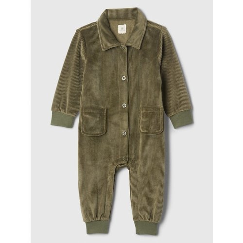 Baby Ribbed Velour One-Piece