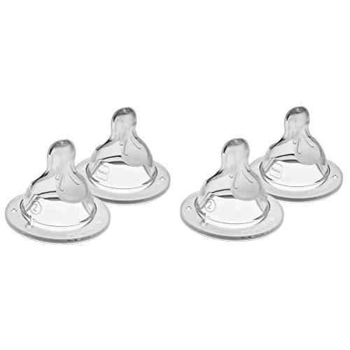 MAM Bottle Nipples Medium Flow Nipple Level 2, for 2+ Months, SkinSoft Silicone Nipples for Baby Bottles, Fits All MAM Bottles, 4 Pack