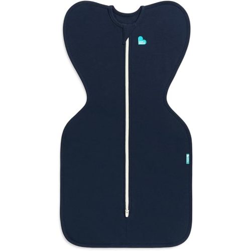 Love to Dream Swaddle UP, Sleep Sack 0-3 Months, Self-Soothing, Improves Sleep, Secure Fit Helps Calm Startle Reflex, Baby Essentials Must Haves Newborn, 1.0 TOG, Small 8-13 lbs, Navy