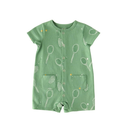 Short Sleeve Pocket Romper