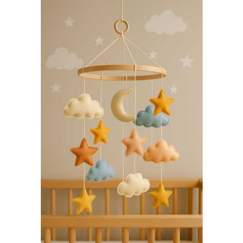 Handmade Mobile Crib "Colorful Sky"