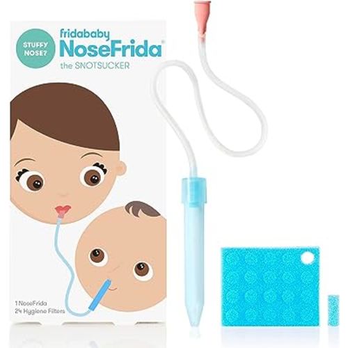Frida Baby Nasal Aspirator NoseFrida the Snotsucker with 24 Extra Hygiene Filters
