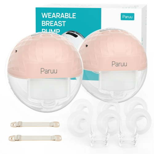 Paruu Wearable Breast Pump Hands-Free, Portable Breast Pump Electric, 2 Pack