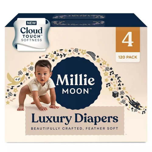 Millie Moon Luxury Diaper, Little Baby Newborn Size 1 (108 Count)