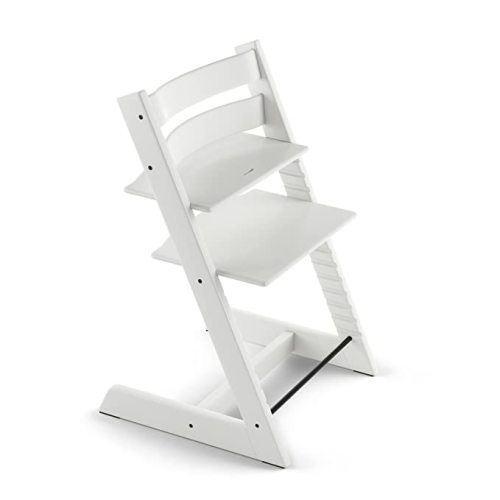 Stokke Tripp Trapp Chair, White - Adjustable, Convertible Chair for Toddlers, Children & Adults - Convenient, Comfortable & Ergonomic - Classic Design