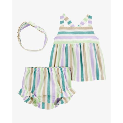 Baby 3-Piece Striped Little Short Set - Carter's | Carter's