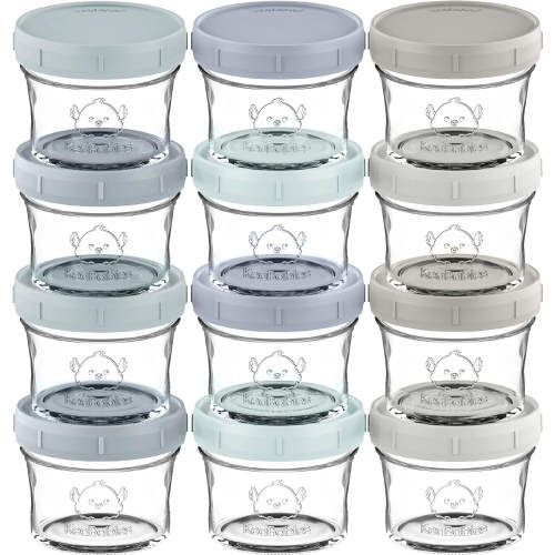 Prep Jars Baby Food Storage Glass Containers - Slate / 4oz