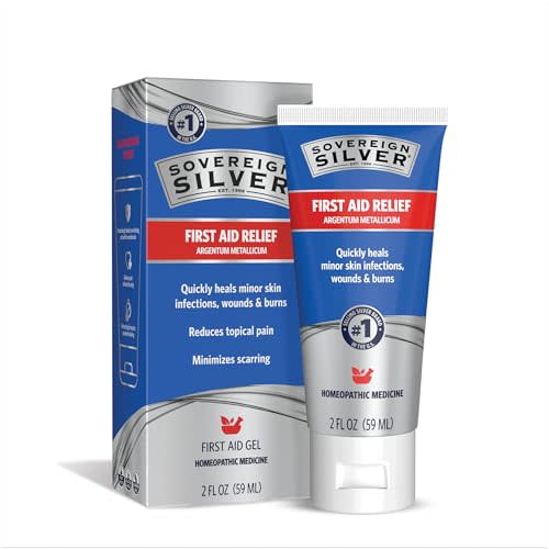 Sovereign Silver First Aid Gel - Argentum Metallicum Gel Wound Care Support, Topical Skin Care for Minor Skin Irritations - 2 fl oz (59 mL)