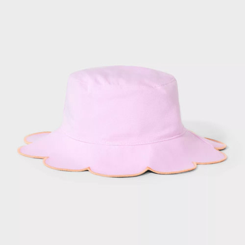 Cat and Jack Girls' Reversible Scalloped Edge Bucket Hat