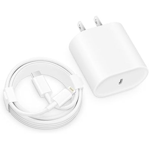 Fast Charger i Phone, 20W USB C Block with 6Ft Cable Compatible with IP 14/14 Pro/14 Plus/14 Pro Max/13/13 Mini/13 Pro/13 Pro Max/12/11/X & More