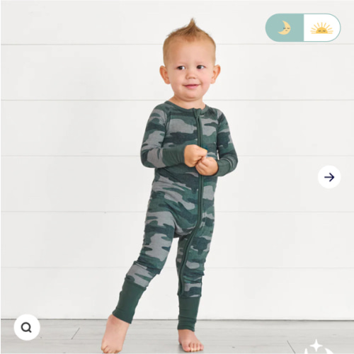 Vintage Camo Zippy - Little Sleepies