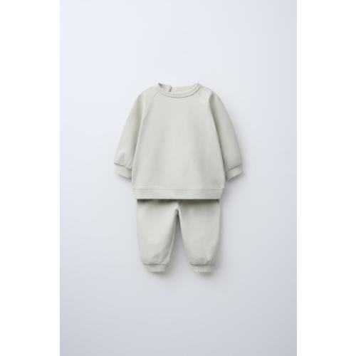SWEATSHIRT AND JOGGER PANTS MATCHING SET - Ecru | ZARA United States