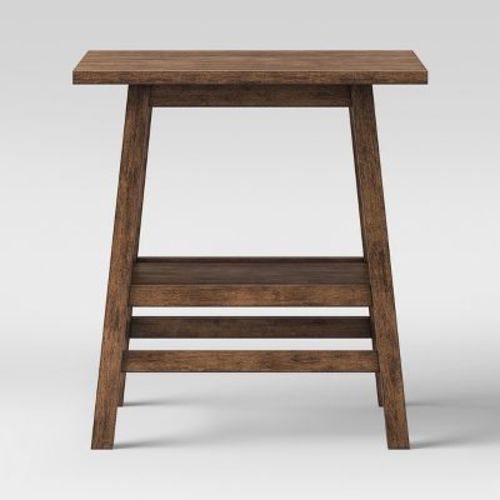 Haverhill Wood End Table Weathered Brown - Threshold™: Chic Living Room Furniture, No Assembly Required