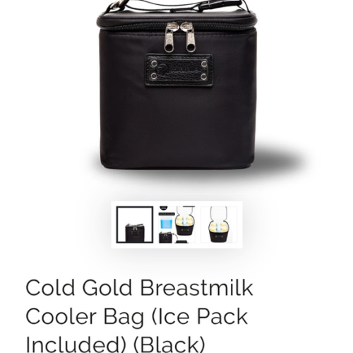Cold Gold Breastmilk Cooler Bag Ice Pack Included Black Reliable Cooling for Breastmilk Storage – Sarah Wells Bags