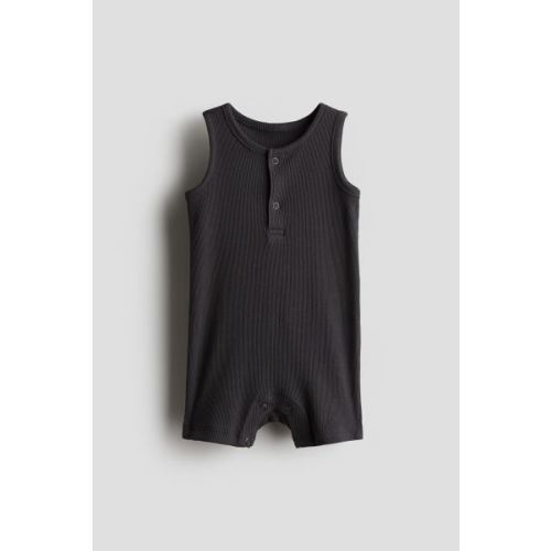Ribbed Cotton Romper Suit