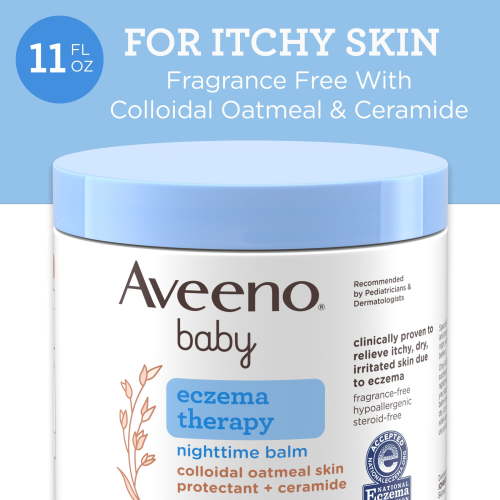 Aveeno Baby Eczema Therapy Nighttime Body Balm, Hypoallergenic, 11 oz HSA/FSA Eligible