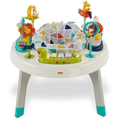 Fisher-Price 2-in-1 Sit-to-stand Activity Center, Assorted - Spin 'n Play Safari