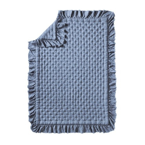 Ruffle European Linen Baby Quilt | Pottery Barn Kids