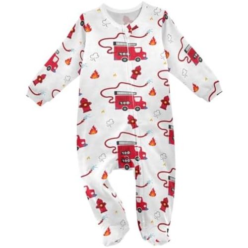 Dussdil Baby One-Piece Footies Newborn Rompers Pajamas Cotton Footed Pjs for Sleep Play Boys Girls