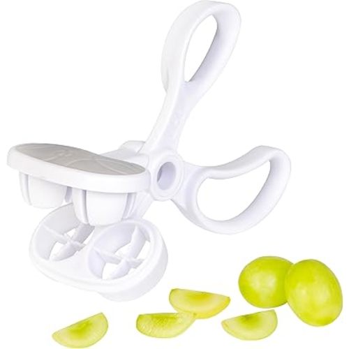 Ubbi Grape Cutter for Toddlers, Grape Slicer for Baby, Fruit and Vegetable Slicer into 4 Pieces, Kids Lunch Kitchen Gadget