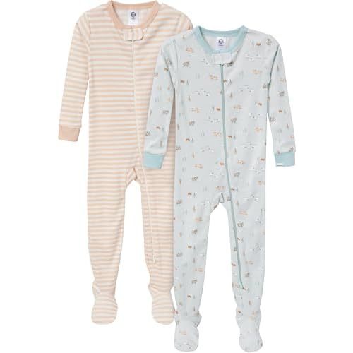 Gerber Unisex-Baby 2-Pack Footed Pajamas