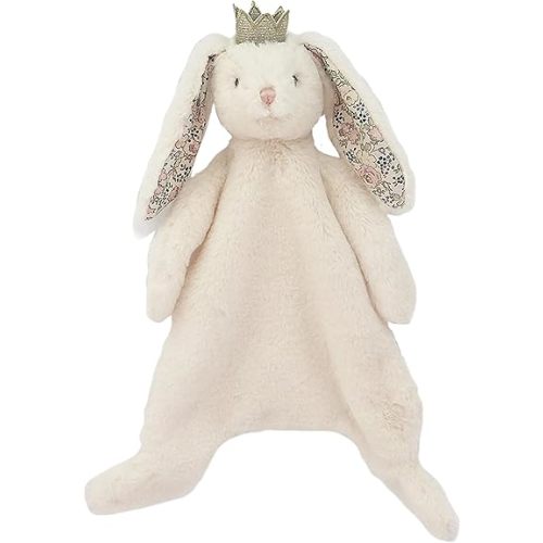MON AMI Princess Bunny Baby Security Blanket | Soft Plush Lovey for Infants & Toddlers | 15" Snuggle Comforter | Newborn Essential