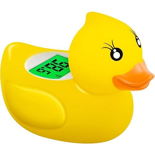 Baby Bath Thermometer Newborn, BPA-Free Bath Thermometer Baby Safety, Baby Water Thermometer with Backlit & Temperature Warning, Duck Thermometer Bath Temperature Toy for Infant, Pregnancy