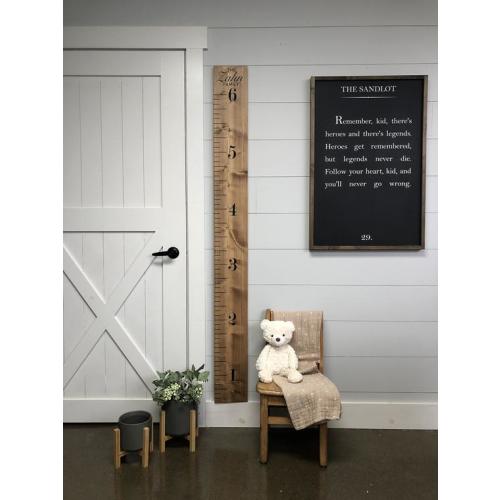 Height Chart Ruler With Name at the Top Wooden Growth Chart - Etsy
