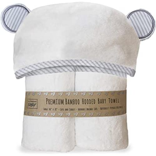 Premium Hooded Baby Towel and Washcloth Set - Ultra Soft Hooded Bath Towels with Ears for Babies, Toddlers | Large Baby Towel | Cute for Boys and Girls by San Francisco Baby