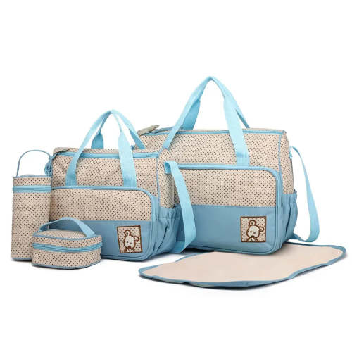 Diaper Bag Set with Matching Accessories and Changing Mat