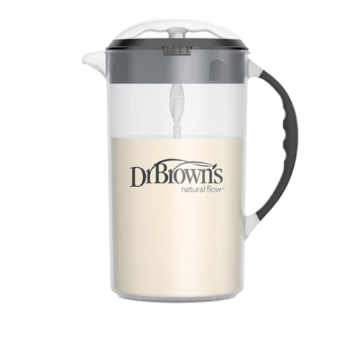 Dr. Brown's Baby Formula Mixing Pitcher with Adjustable Stopper, Locking Lid & No Drip Spout, Black, BPA Free, 36oz, 1 Pack