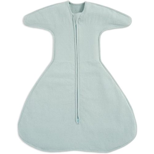 HALO Sleepsack SwaddleStretch, Arms Up or Extended Arms, Newborn Baby Swaddle, 0 – 3 Months, 0.5 TOG, Calm Sage