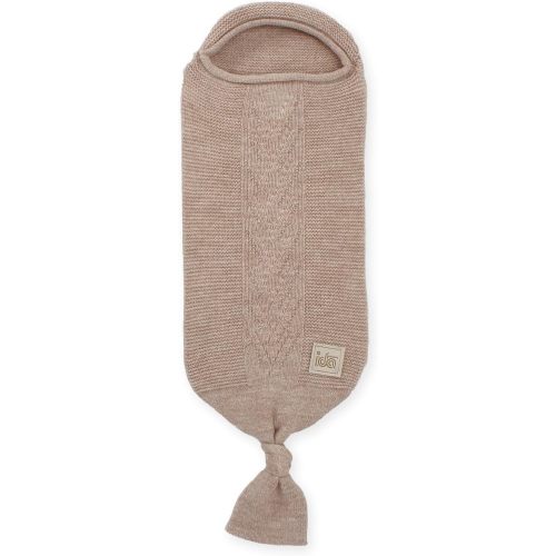 IDA KNITWEAR Cocoon Baby Blanket – Soft Hattush Yarn Baby Swaddle Sack (Stone)