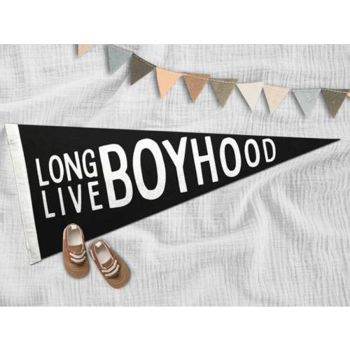 Long Live Boyhood Pennant  Felt Pennant Flag  Boy Room Sign - Etsy