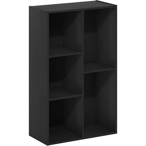 Furinno Luder 5-Cube Reversible Open Shelf, Blackwood