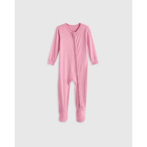Bamboo Footie Pajama - Baby in Misty Rose