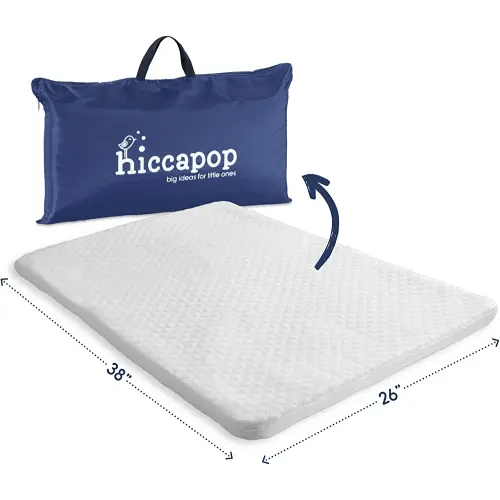 hiccapop Pack and Play Mattress Pad (38"x26"x1.5"), Playard Pad, Portable Crib Mattress, 1.5" Thick