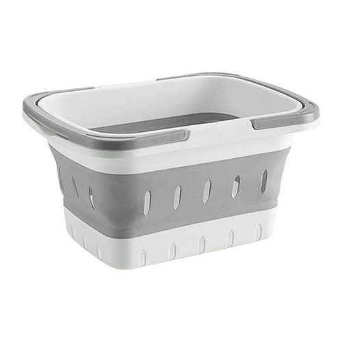 Baoblaze Folding Laundry Basket with Drainage Hole Multipurpose Laundry Storage Bin grey